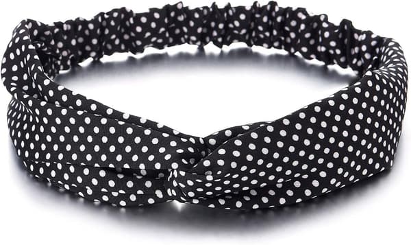 Boho Gypsy Hippie Polka Dot Hårbånd Kryds Turban Hovedbånd Hår
