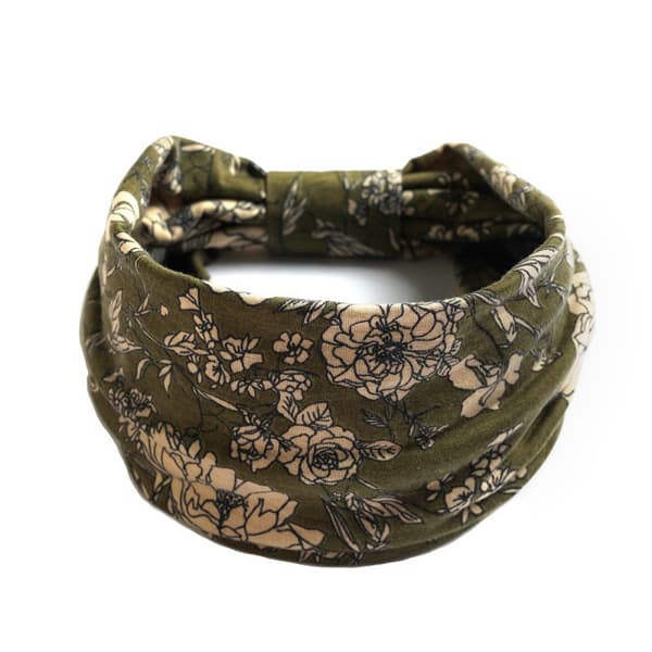 ##/4-pack Damhårband Boho Blommig Stil Korsade Hårband Blommiga Hårband Yoga Hårband Elastiska för Kvinnor (A)##/