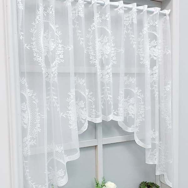 ##/100*180 cm panelgardin vit kort gardin##/