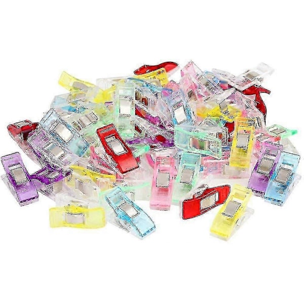 Syklips, farget plast, lett og slitesterk (100 stk)