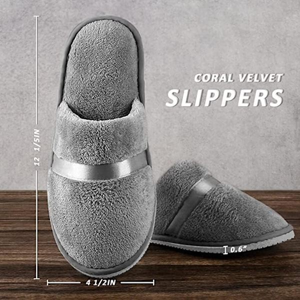6 Par Tvättbara Återanvändbara Spa-tofflor Shoeless Hem Bulk Hotell