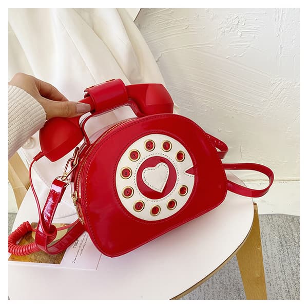 Kreativ telefonhandväska, crossbody-väska, röd