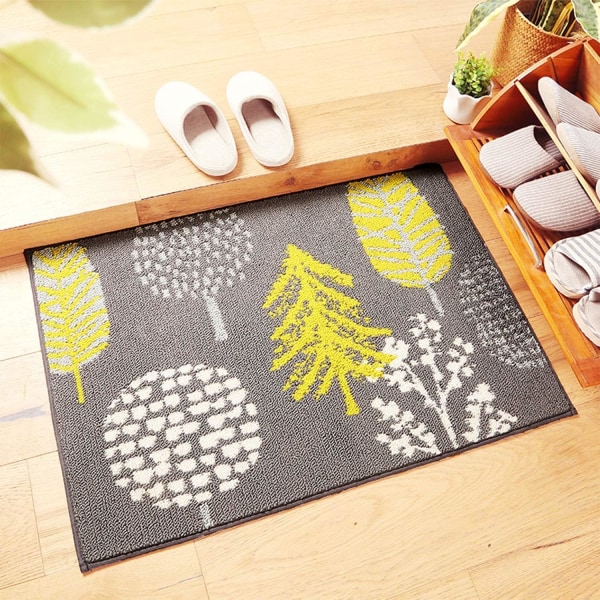 Grå Dörrmatta för inomhus, Halksäker, Absorberande, Maskintvättbar