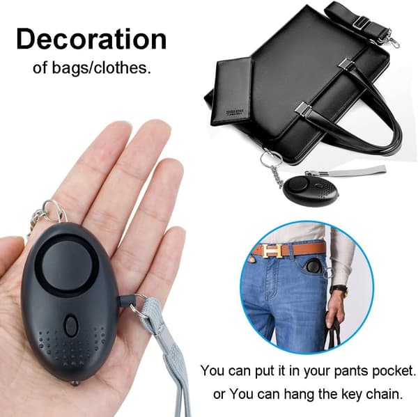 2-pack Personligt Larm Nyckelring 140 DB Polisgodkänd Mini Hög