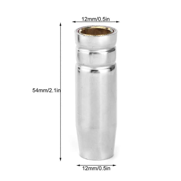 20 stk./sæt 12 mm 0,8 mm svejsebrænderdyse kontaktsvejsetip passer til MAG/MIG/MB15/MB14 brænder