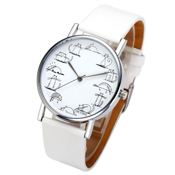 /#/Fashion söta tecknade katter armbandsklocka dam analog kvartsklocka/#/