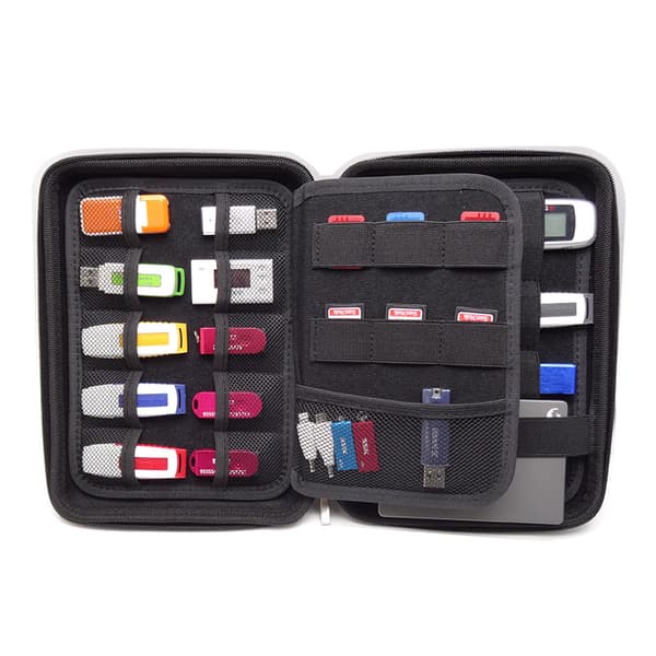 USB Flash Drive Organizer Opbevaringstaske Organizer til USB SD-stik Hukommelseskort Tilbehør Samling USB Flash Drive Ikke Inkluderet