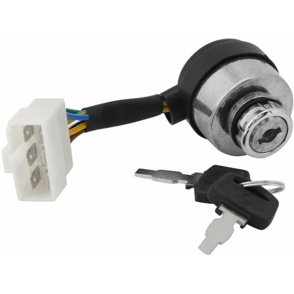 Ignition Key Switch, 6 Wire Ignition Start Key Switch Starter for