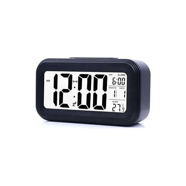 Digital väckarklocka för morgonväckning, batteridriven tyst Digi
