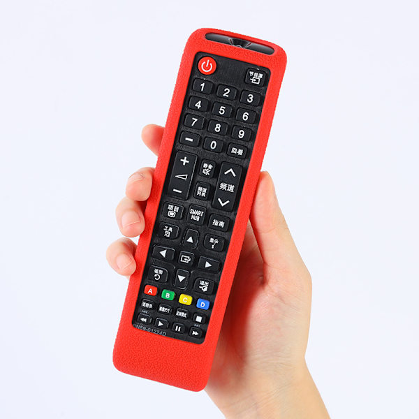 (Röd) Silikon Skyddande Fodral för Samsung Fjärrkontroll, AA59-0