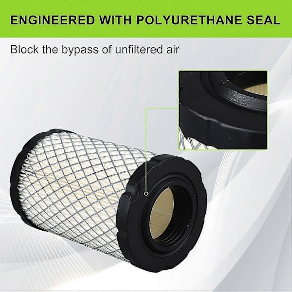 (Pakke med 2) D130 D140 D110 D105 Luftfilter til John Deere MIU14395 E130 E100 E120 Z225 D100 Z235 Z255 L105 X124 L107 Husqvarna YTH22V46 YTH24V48 YTA22