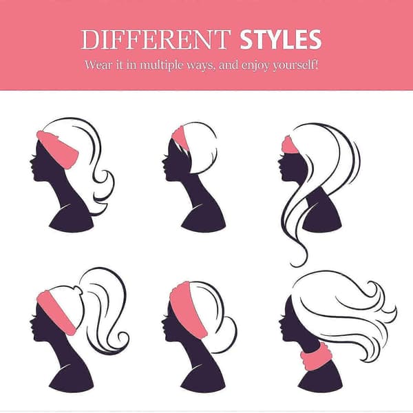 Dame Hårbånd, Multifunktionelt Hårbånd Hårbånd Hårbånd Multi-styl Pink