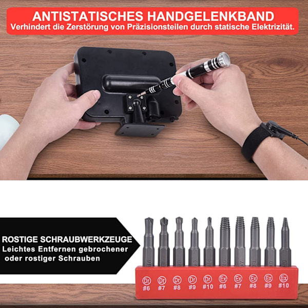 ##/Magnetisk precisionsskruvmejselset med bitsats 115 delar Reparation##/