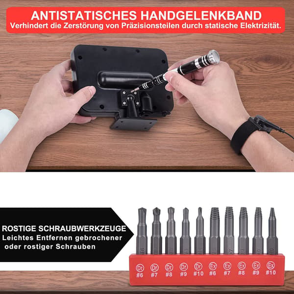 Skruvmejsel Magnetisk Precisionsset med Bitsset 115 Delar Reparation