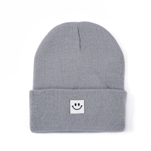 Strikket Beanie-lue for menn/kvinner 2-pakning svart/melerte grå
