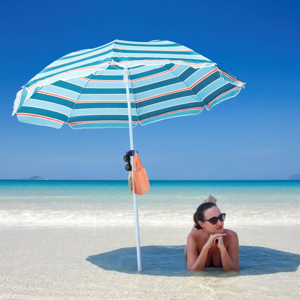 Strandparaplykrog, 2stk 4-Pin Plastic Hængende Paraplykrog fo