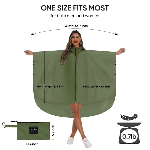 Poncho Lätt Regnrock - Marinblå Blommig, Poncho imperméable et r