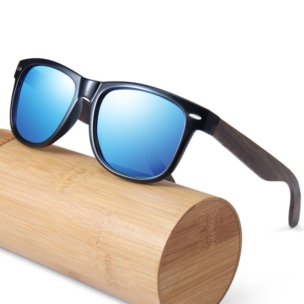 Puupuisia aurinkolaseja miehille ja naisille - Ebony Legs Polarized Blue Me