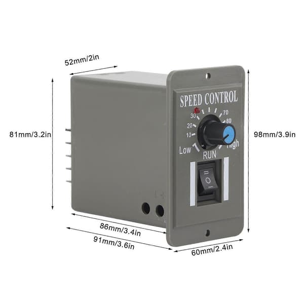 DC-moottorin nopeudensäätimen ohjainkytkin CW/CCW 12V/24V/36V/48V 6A