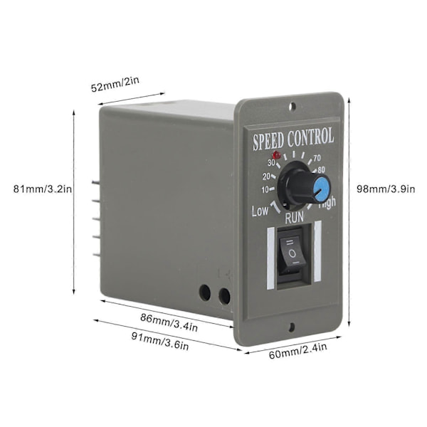 DC Motor Varvtalsregulator Kontrollbrytare CW/CCW 12V/24V/36V/48V 6A