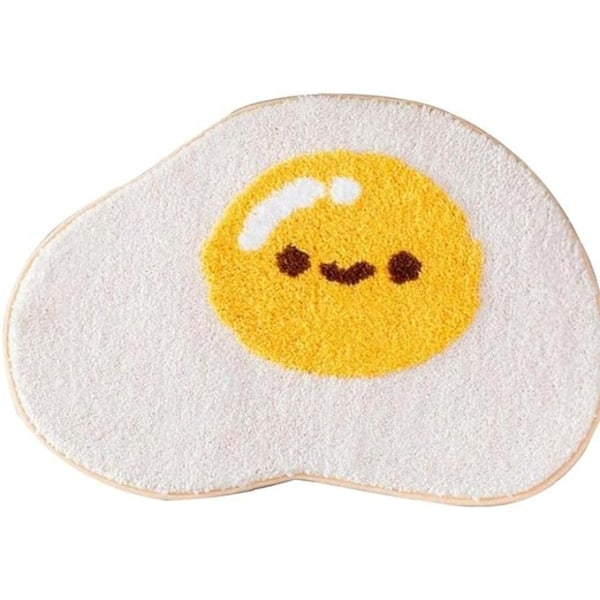 Funny Egg Yolk Bath Mat (Smile) Water Absorbent Non slip Mat Hou