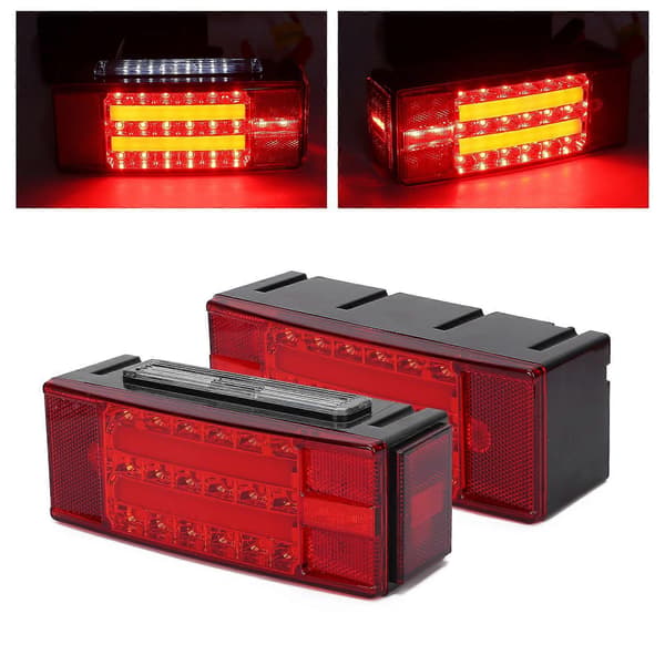 2st LED Bakljus IP68 Vattentät Röd Baklykta Universal för Pickup Lastbil Båt DC12V