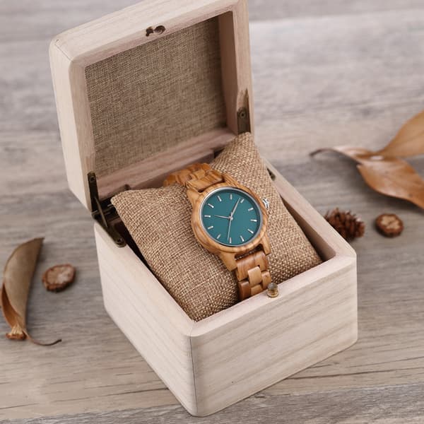 ##/Quartz ur premium træur lavet af naturligt træ analogt herreur##/