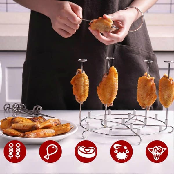 Spydstativ i rustfrit stål til Ninja Foodi Fryer 8QT