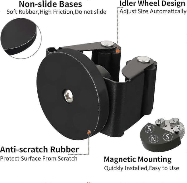 4 stk. Magnetisk moppe- og kosteholder, kraftig magnetisk kosteholder til rengøringsværktøj, moppeholder til vægmontering