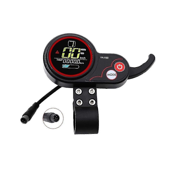 Elektrisk scooter kontakt 48v 20a instrumentpanel 6-pin stik elektronisk intelligent instrumentpanel elektrisk
