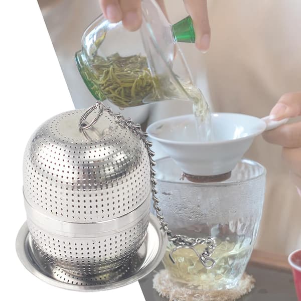 1 Set Tesil Livsmedelsgodkänd Rostfri Hängande På Kopp Modell Lös Te Blad Infuser För Hemmet B