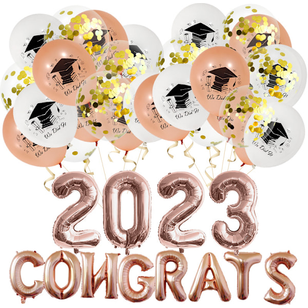 ##/Examen Ballongset 2023 2023 Festdekorationer ABI 2023 Folieballonger Examen Dekorationer##/
