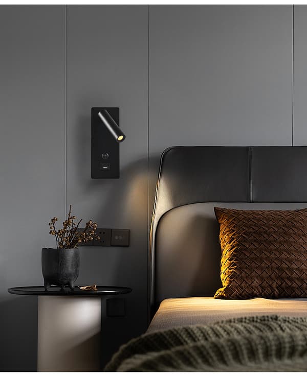 Svarta 3000K Vägglampor Sovrum LED Vägglampa Inomhus Trapphus W