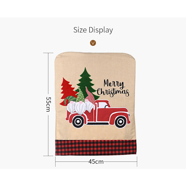 ##/Set med 3 jultomtestolöverdrag, 55 x 45 cm, Kreativ Jul##/
