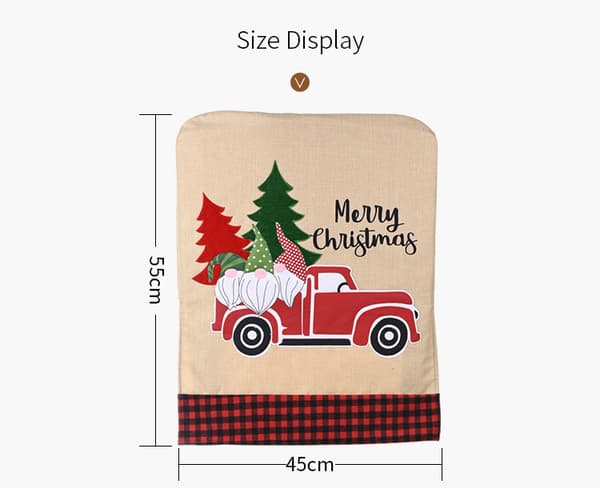 Set med 3 st Jultomte Stolöverdrag, 55 x 45 cm, Kreativ Jul