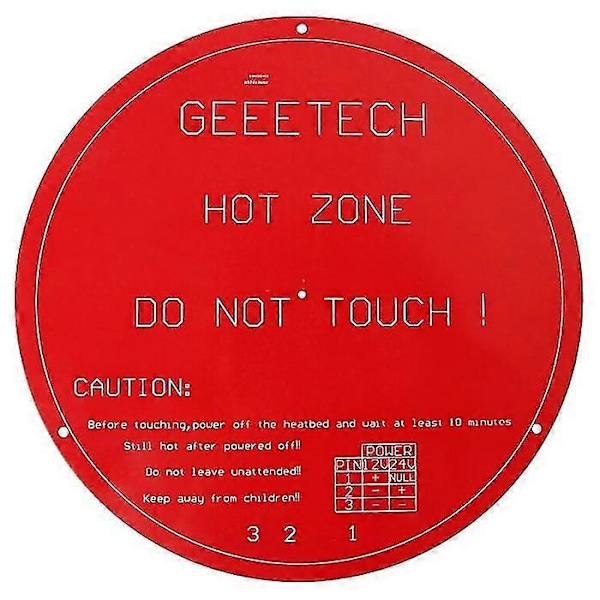 Pyöreä PCB-lämpöpeti Delta Rostock Mini 3D -tulostimelle