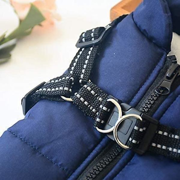 Stor Hundjacka med Sele Vinter Varma Hundkläder Vattentät