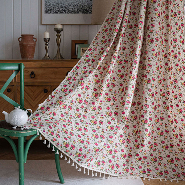 ##/Soveværelsesgardin i boho-stil, længde 150*200cm, trykt bomuld og linned##/