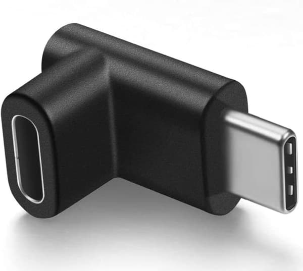 2 kpl USB-C tyypin C uros-naaraskytkin 90 asteen kulmassa ylöspäin