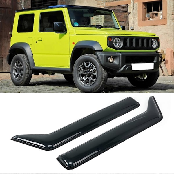 2 stk. Røgfarvede vinduesvisirer sol- og regnbeskyttelse passer til Suzuki Jimny 2019?