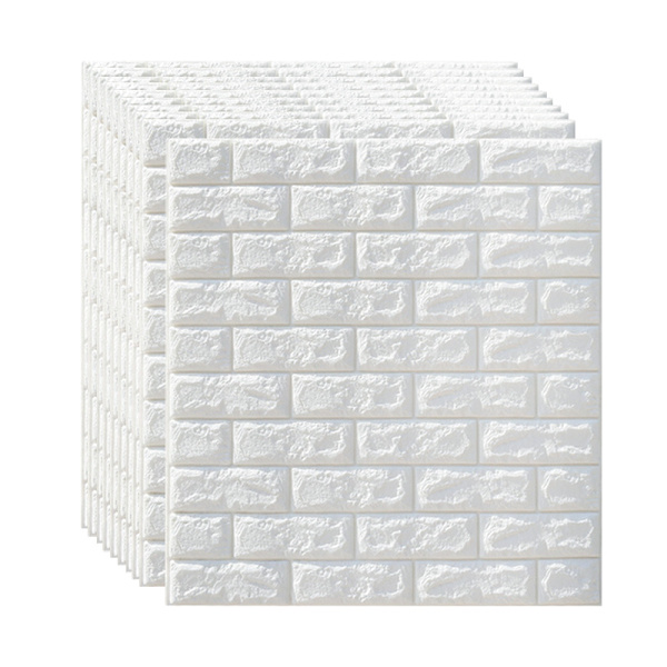 6 kpl 3D tiiliseinätarroja, 3D tiiliseinäpaperi, DIY itseliimautuvat