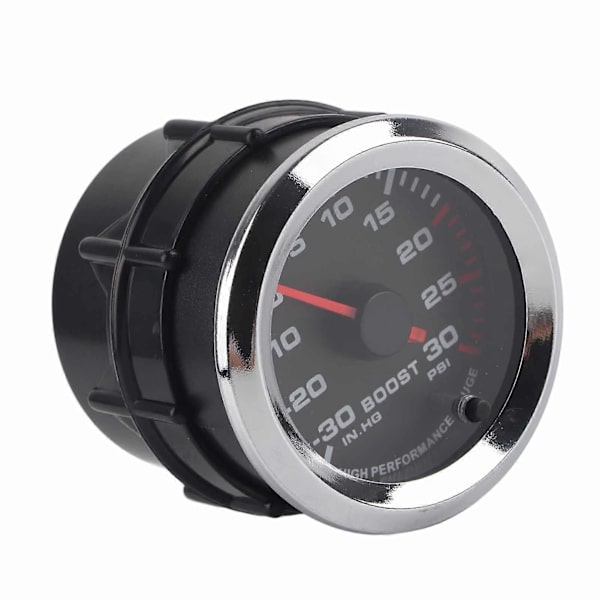 Universal Turbo Boost Måler Pointer 7 Farger LED Display ?30?30 PSI 52mm Dia passer for 12V Bil Lastebil Båt