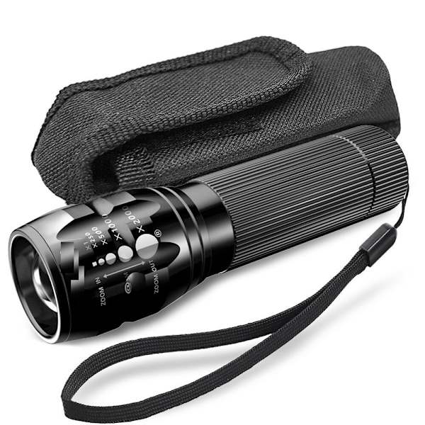 Kraftfull cykellampa, teleskopisk fokus, tre lumen zoom