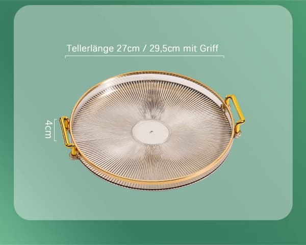 Gylden tablet med håndtag, madholder
