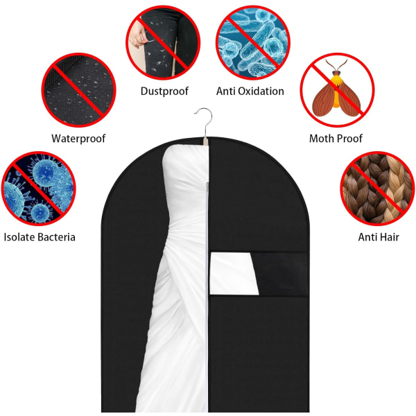 Beklædningsbetræk Sæt med 5 støvtætte beklædningsbetræk Opbevaring til Clo