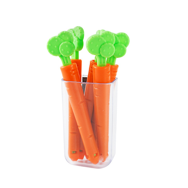5 stk Matposeklips, Poseclips, Gulrotposeclips, Kaktus Matposeclips