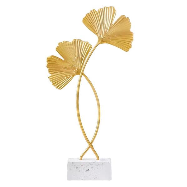 Gyldne Blade, Ginkgo Biloba Ornamenter, Metal Dekoration til