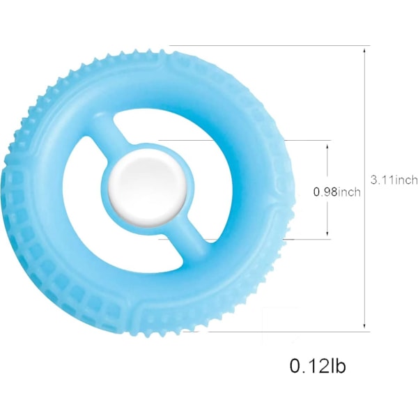 2-pak Silicone Fingertop Gyroskop Spinring der Gløder i Mørket