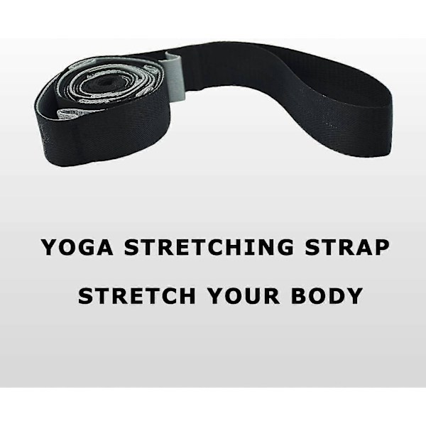 Yogarem, yogabälte, hemmaträning, daglig stretching Black
