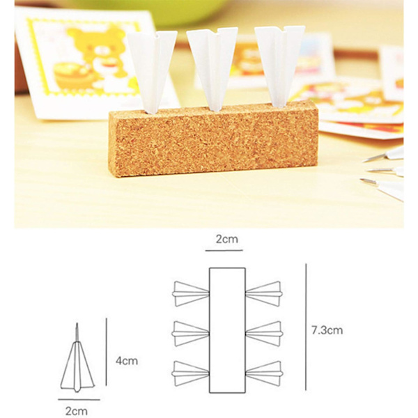 12 kpl Push Pin (paperilentokoneen muoto), koristeelliset push pinit